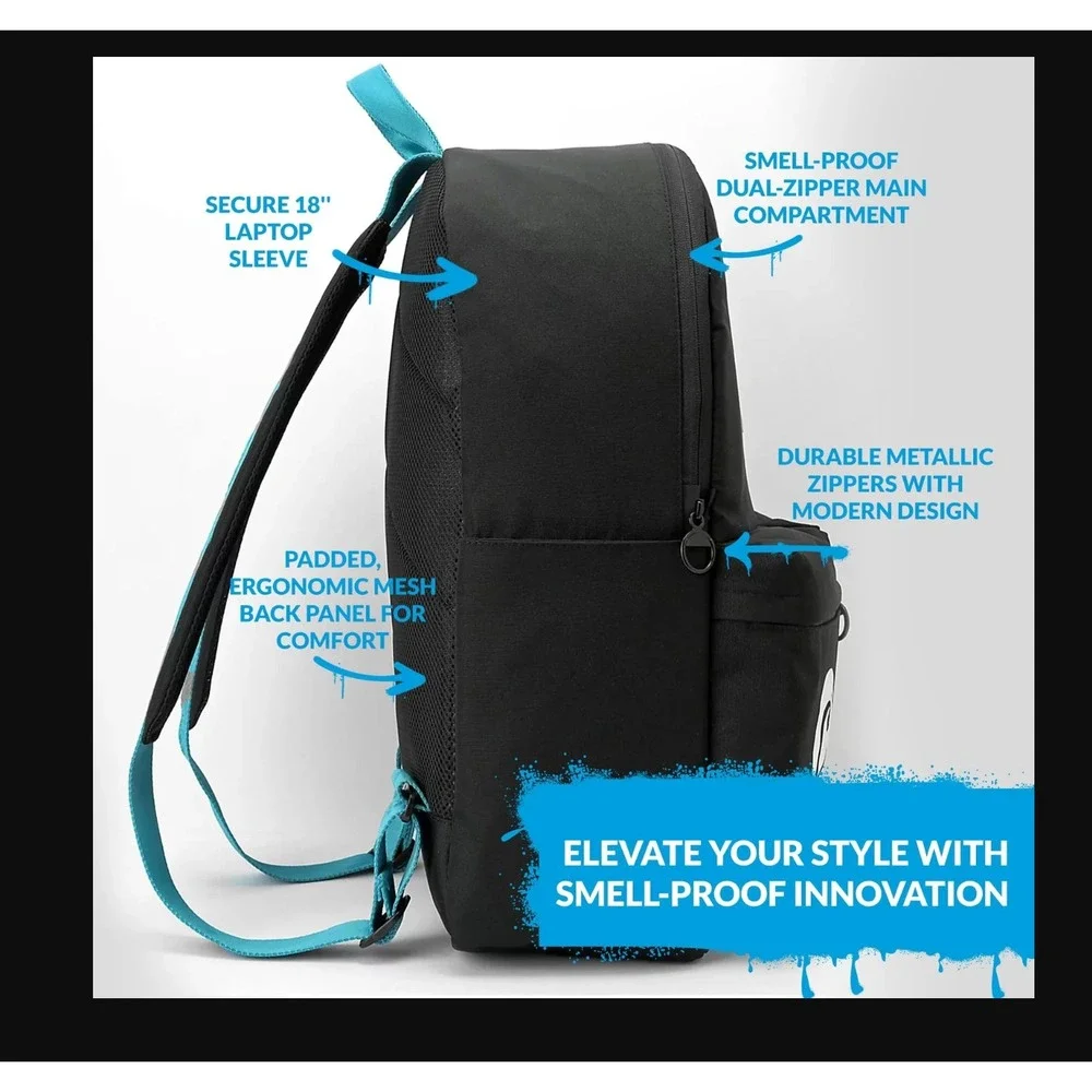 COOKIES NEW Orion‎ Canvas Smell Proof Backpack 22.8L Odorless Travel Backpack